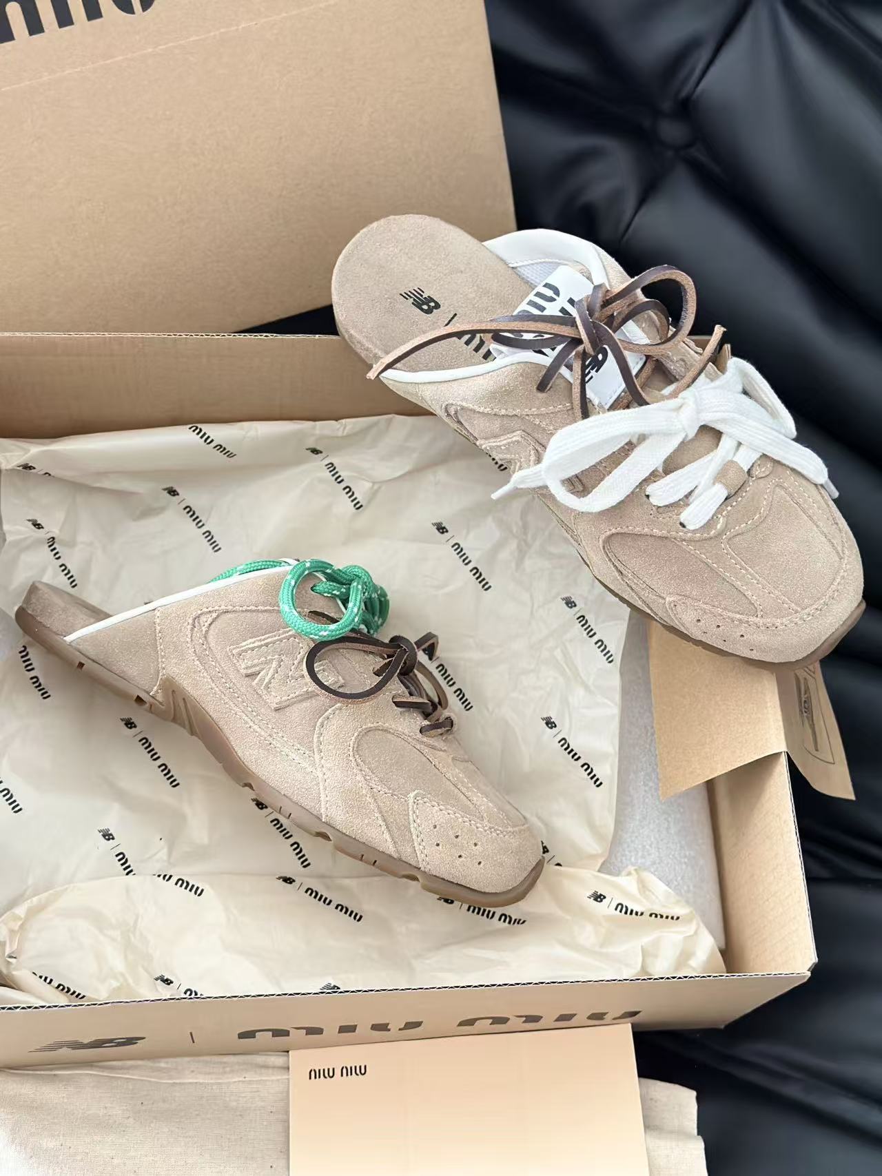 Miu Miu & New Balance Slippers