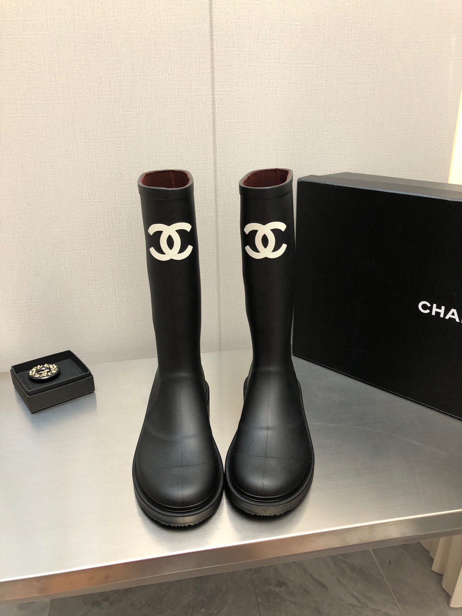 CHANEL PVC Rain Boots