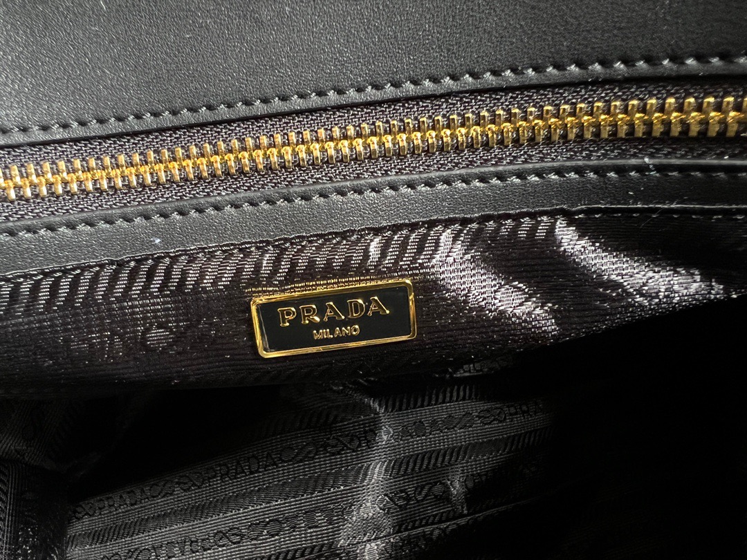 PRADA Symbole Embroidered Fabric Tote Bag