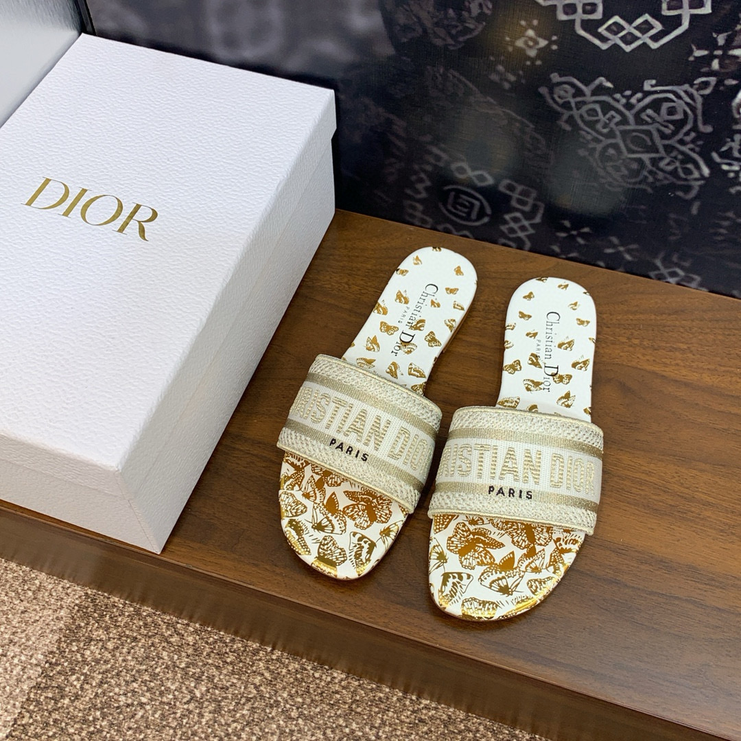 DIOR DWAY Gradient Butterflies Slippers