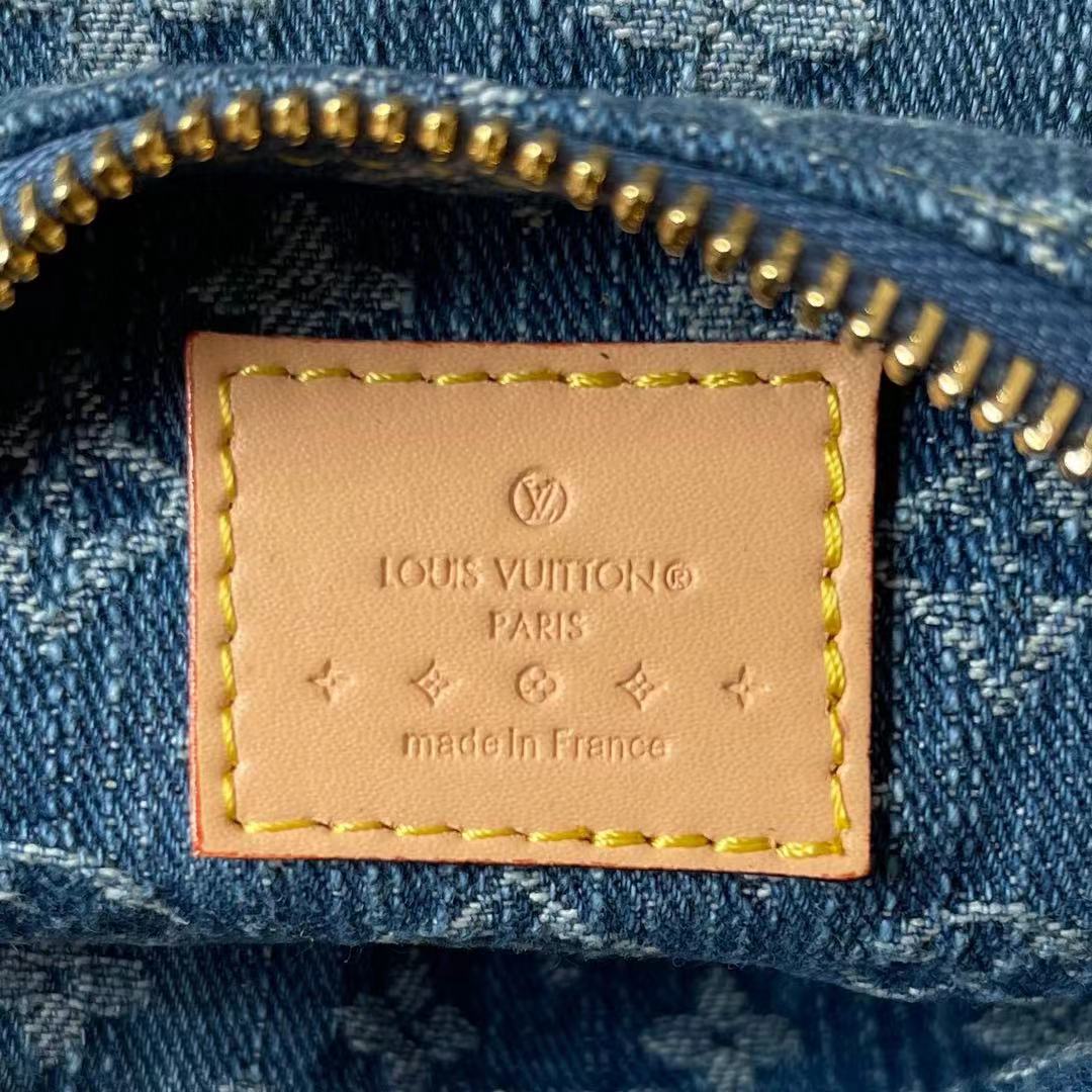 LV Hills Pochette denim clutch bag