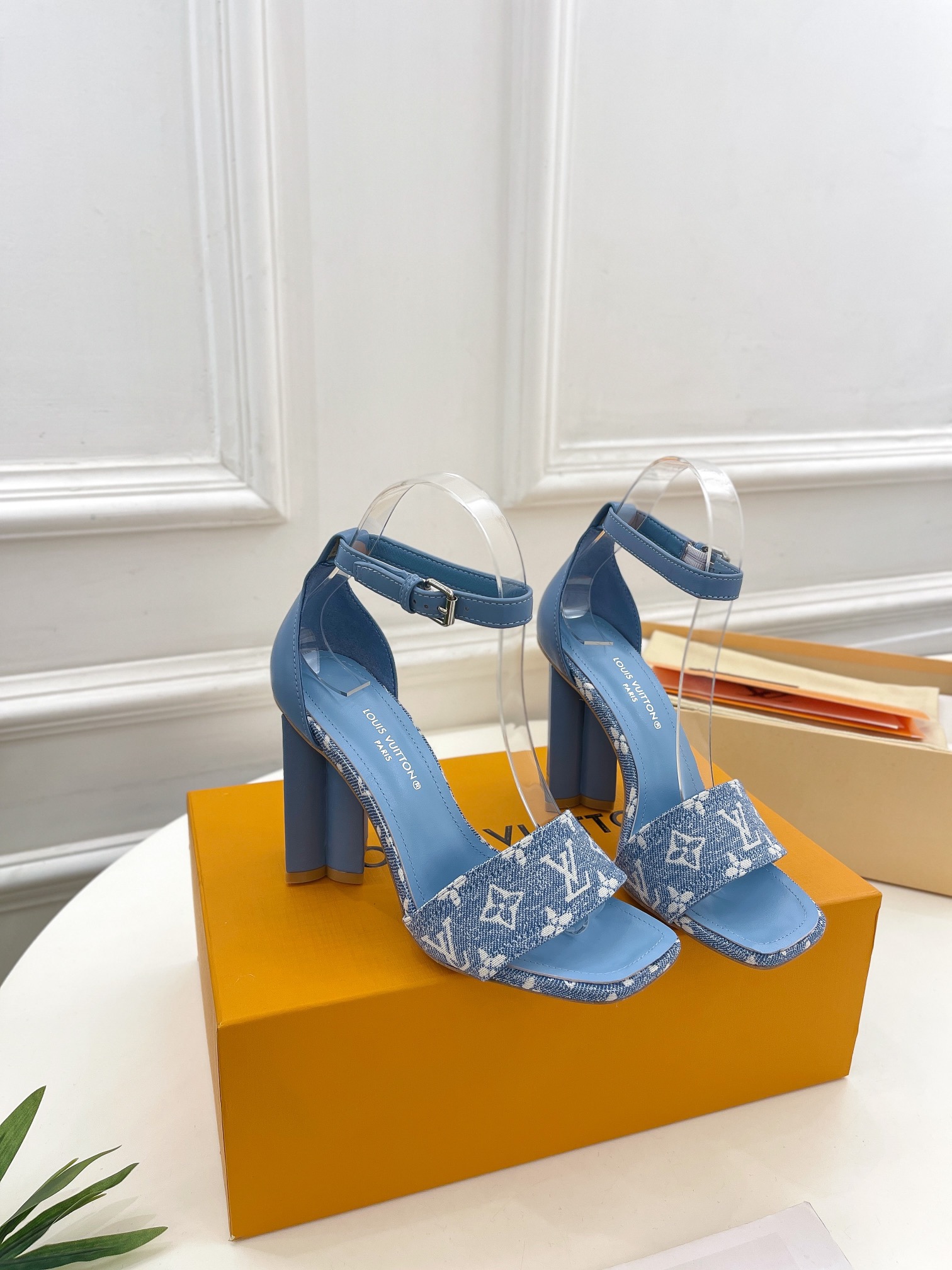 LV Denim Heels