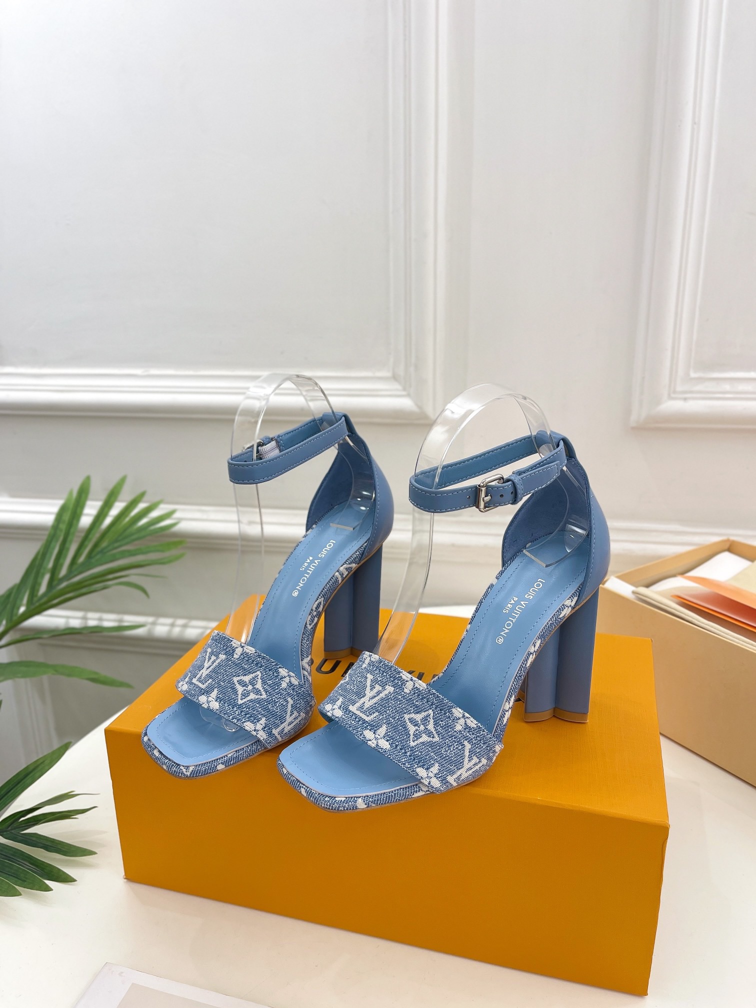 LV Denim Heels