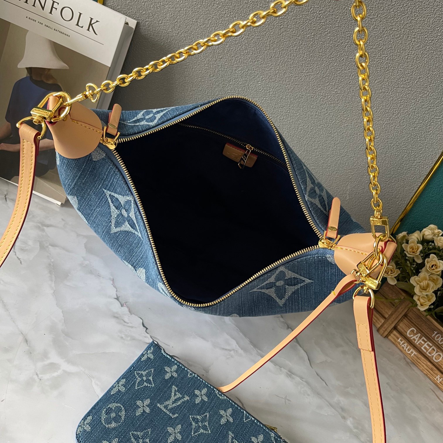 LV Loop Hobo Denim Handbag