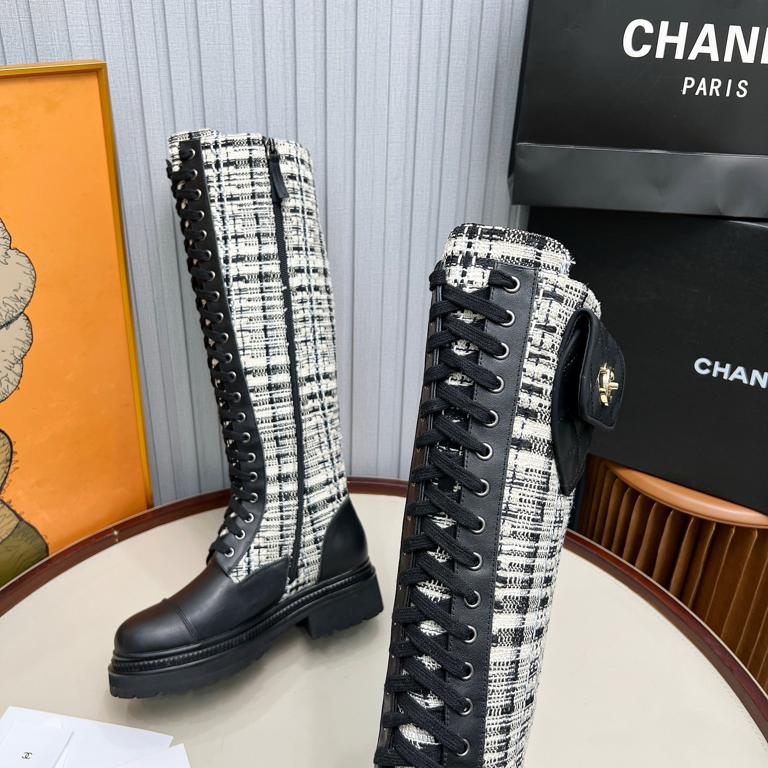 CHANEL Knee-high boots