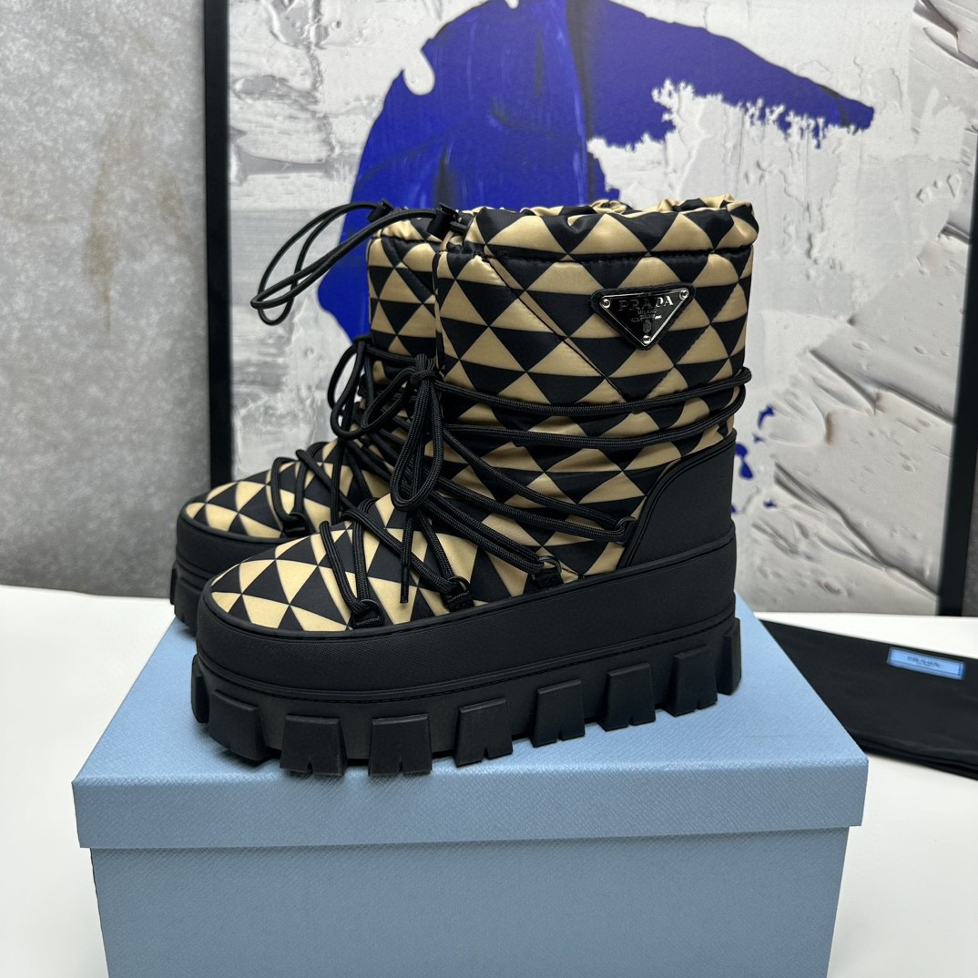 Prada Nylon gabardine snow party boots
