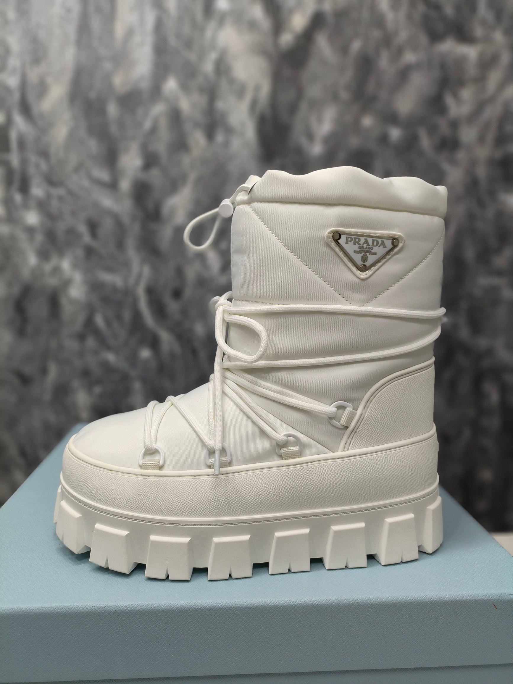Prada Nylon gabardine snow party boots