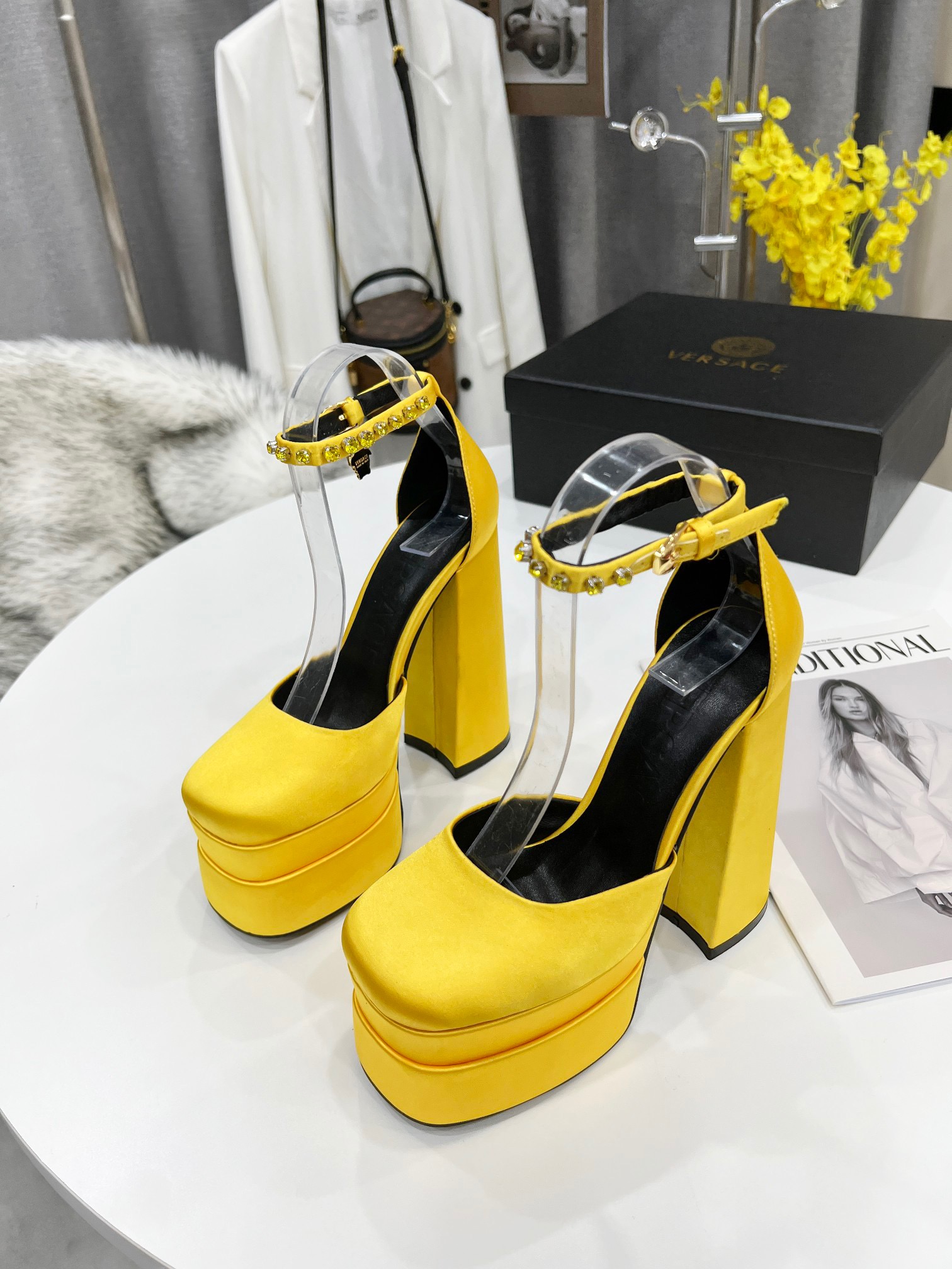 VERSACE AEVITAS single platform heels