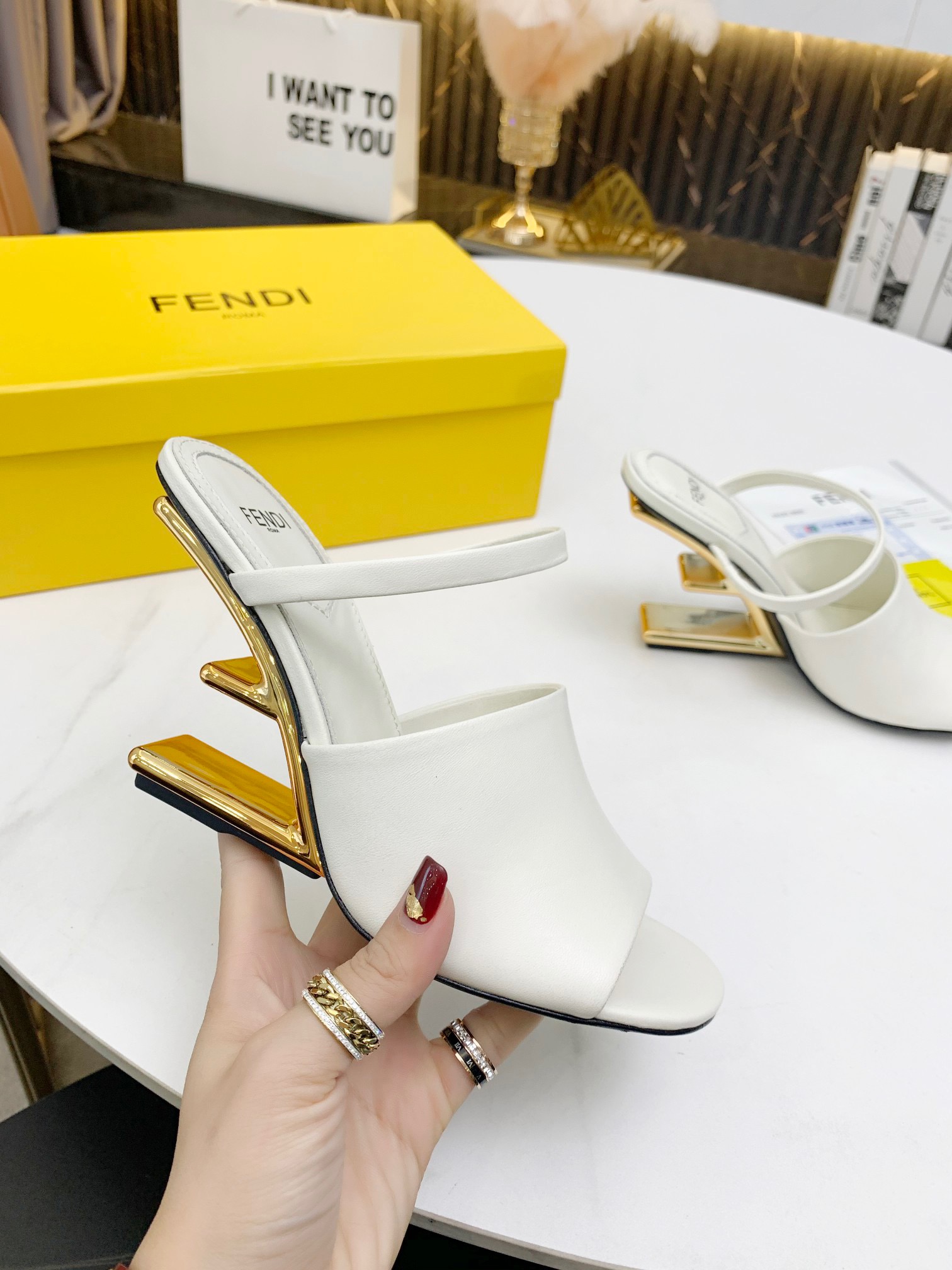 Fendi First high heel sandals