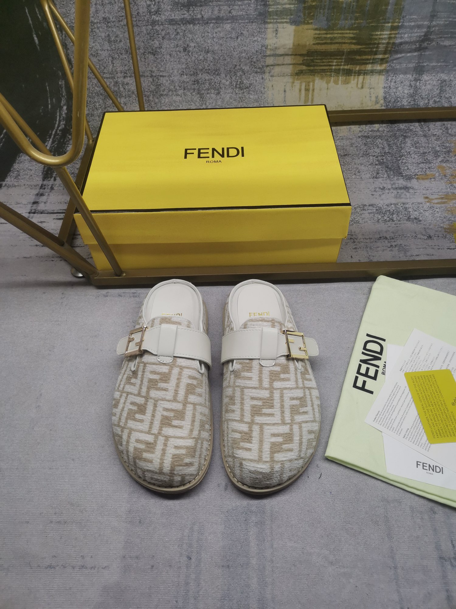 FENDI Feel Chenille flats