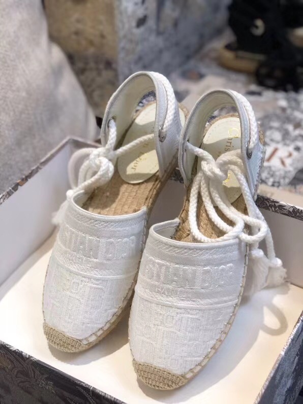 DIOR GRANVILLE Straw Shoes
