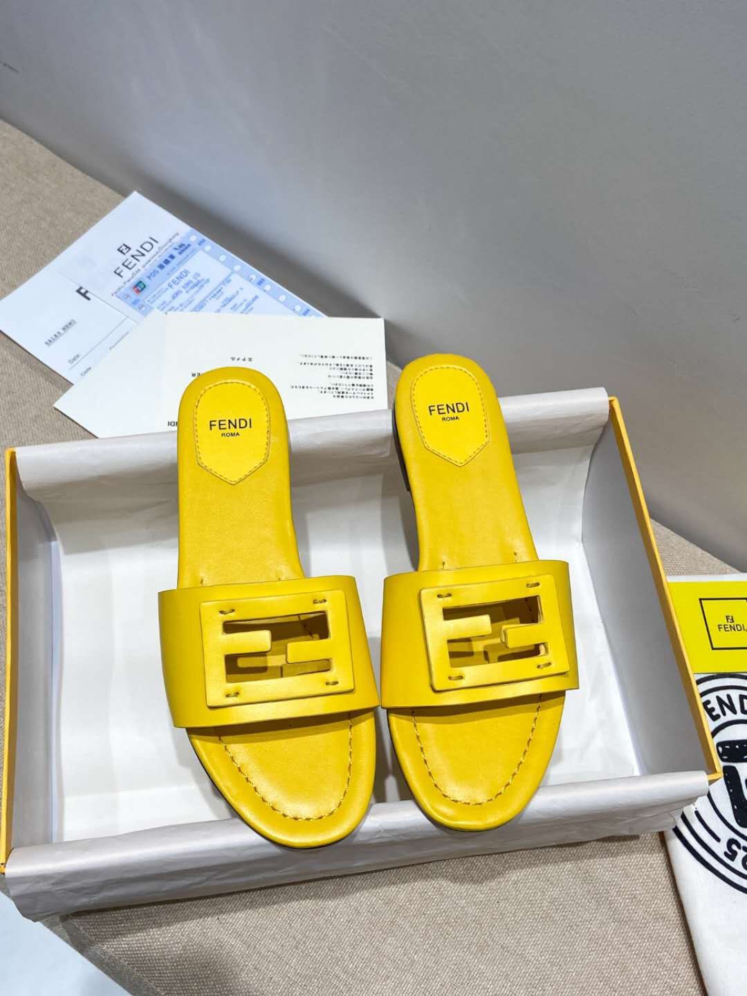FENDI Baguette Slippers