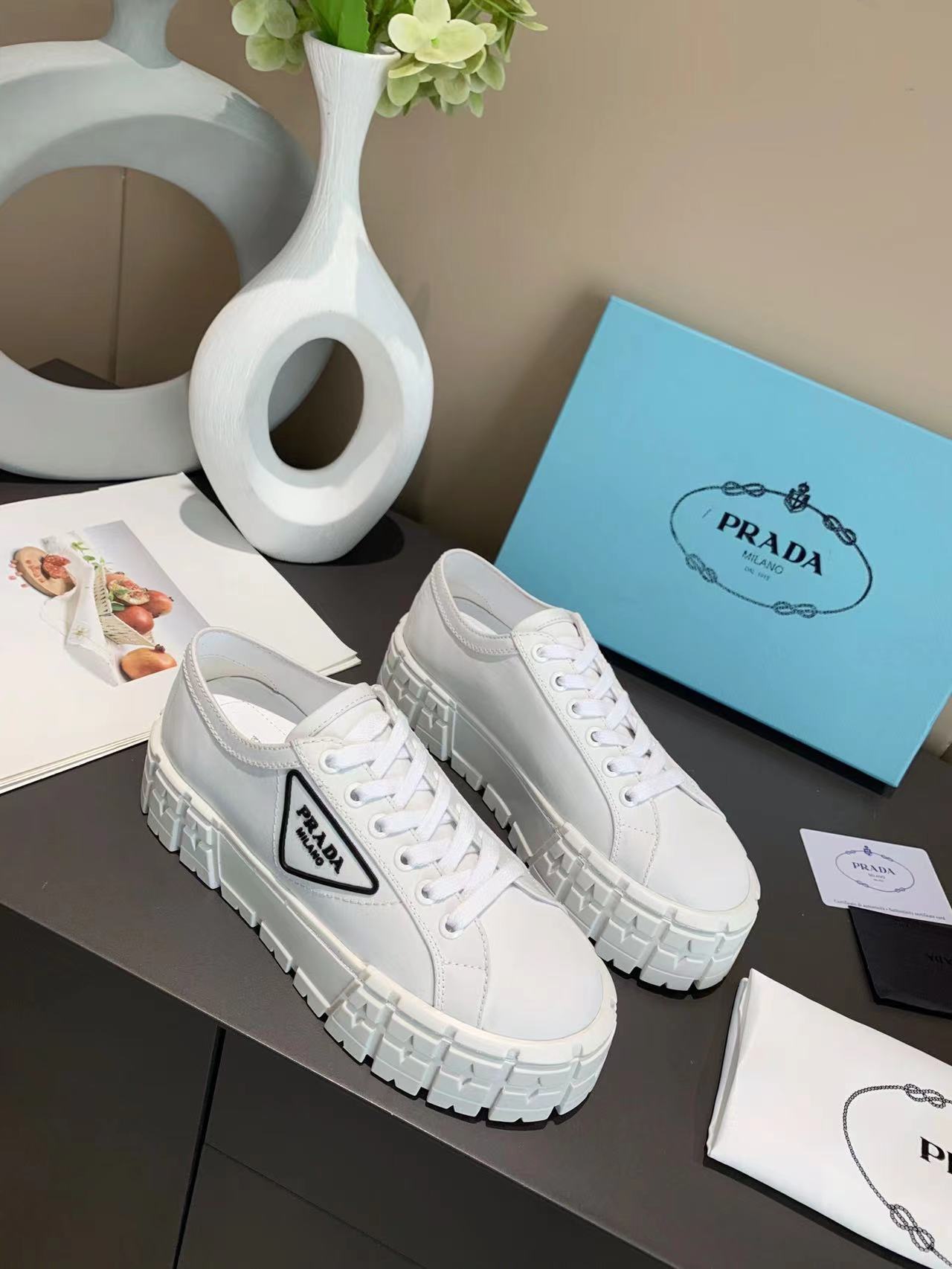 PRADA Double Wheel nylon gabardine sneakers