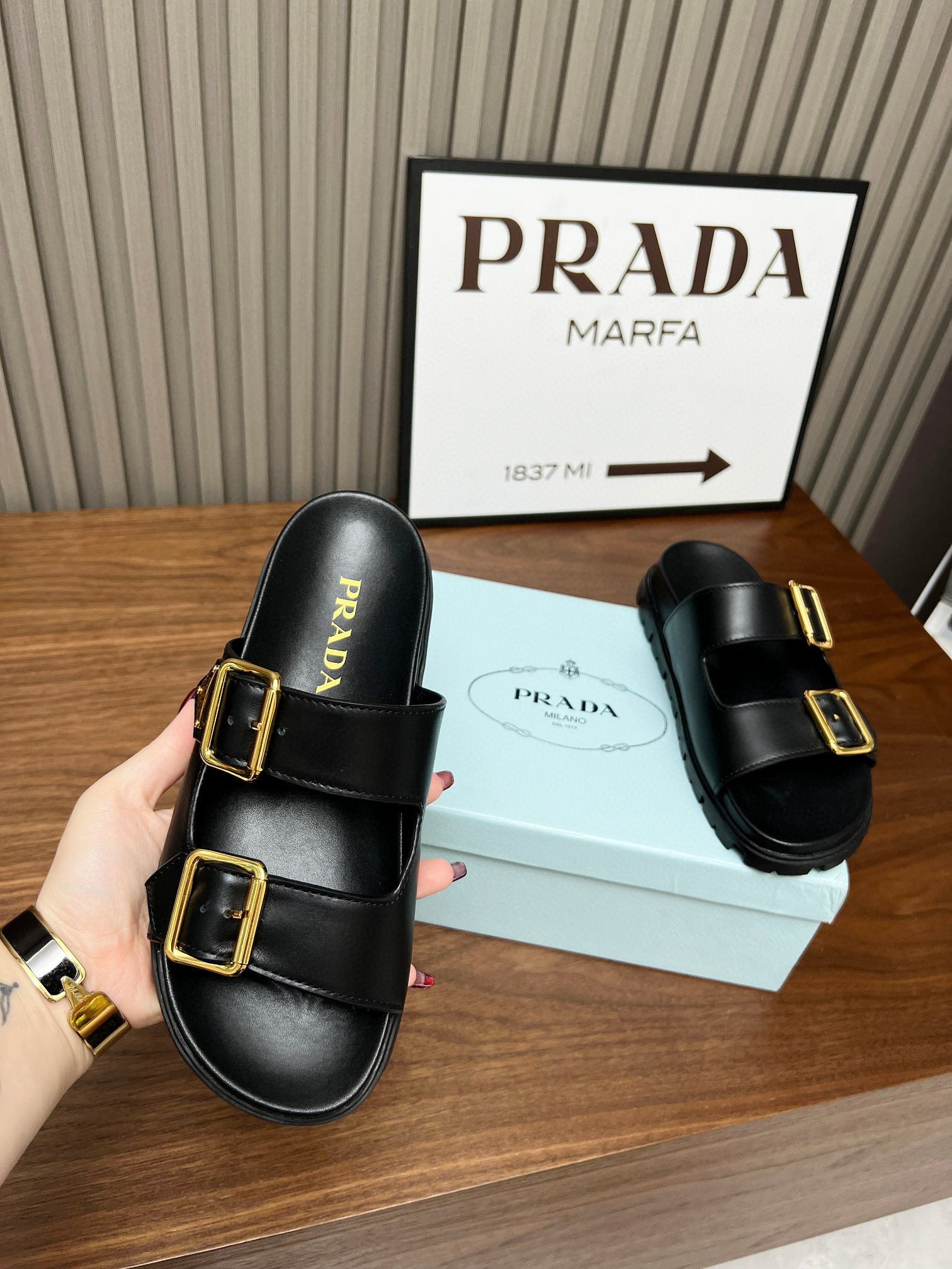 PRADA two straps Slippers