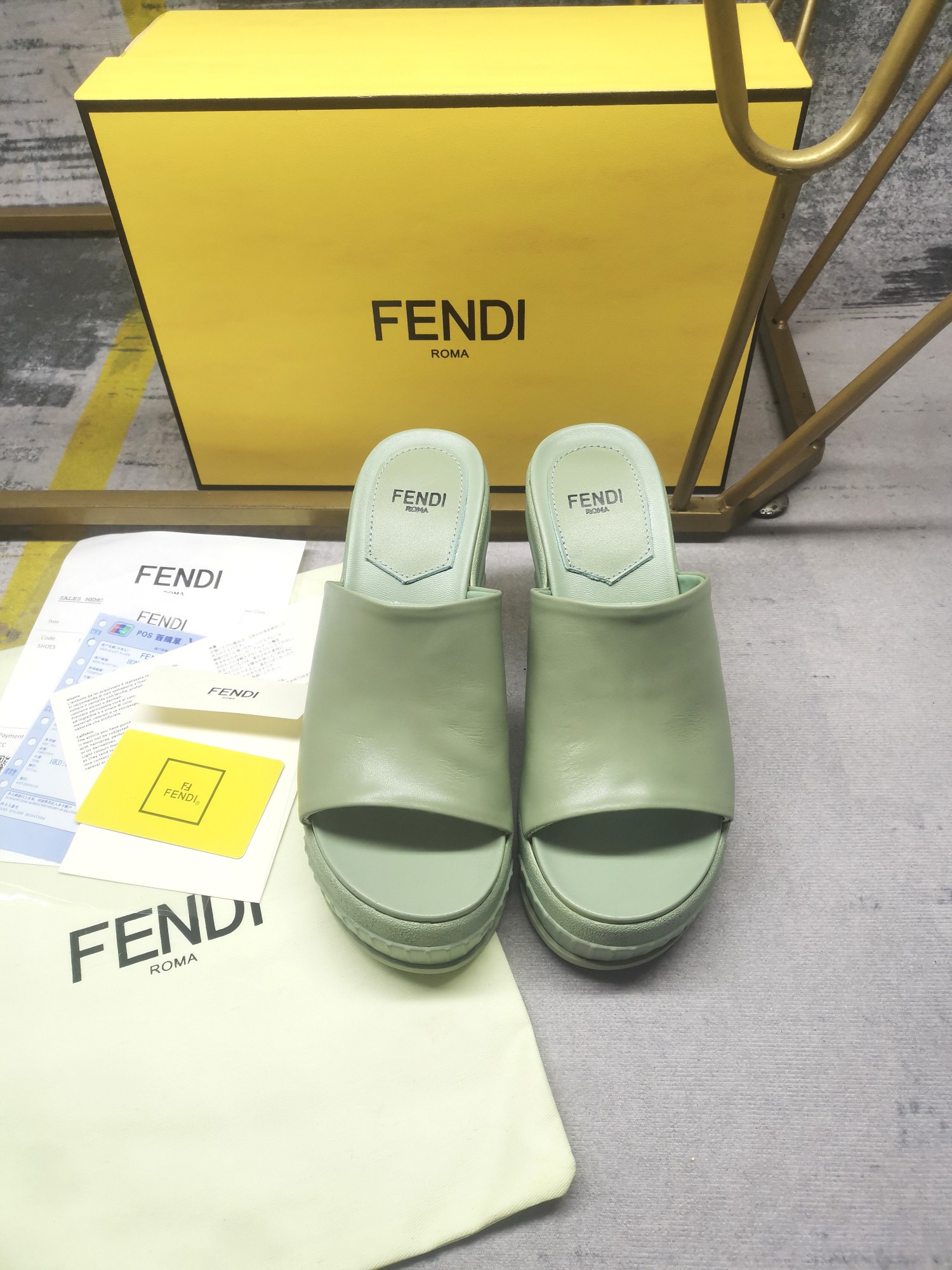 FENDI Wedge Slippers