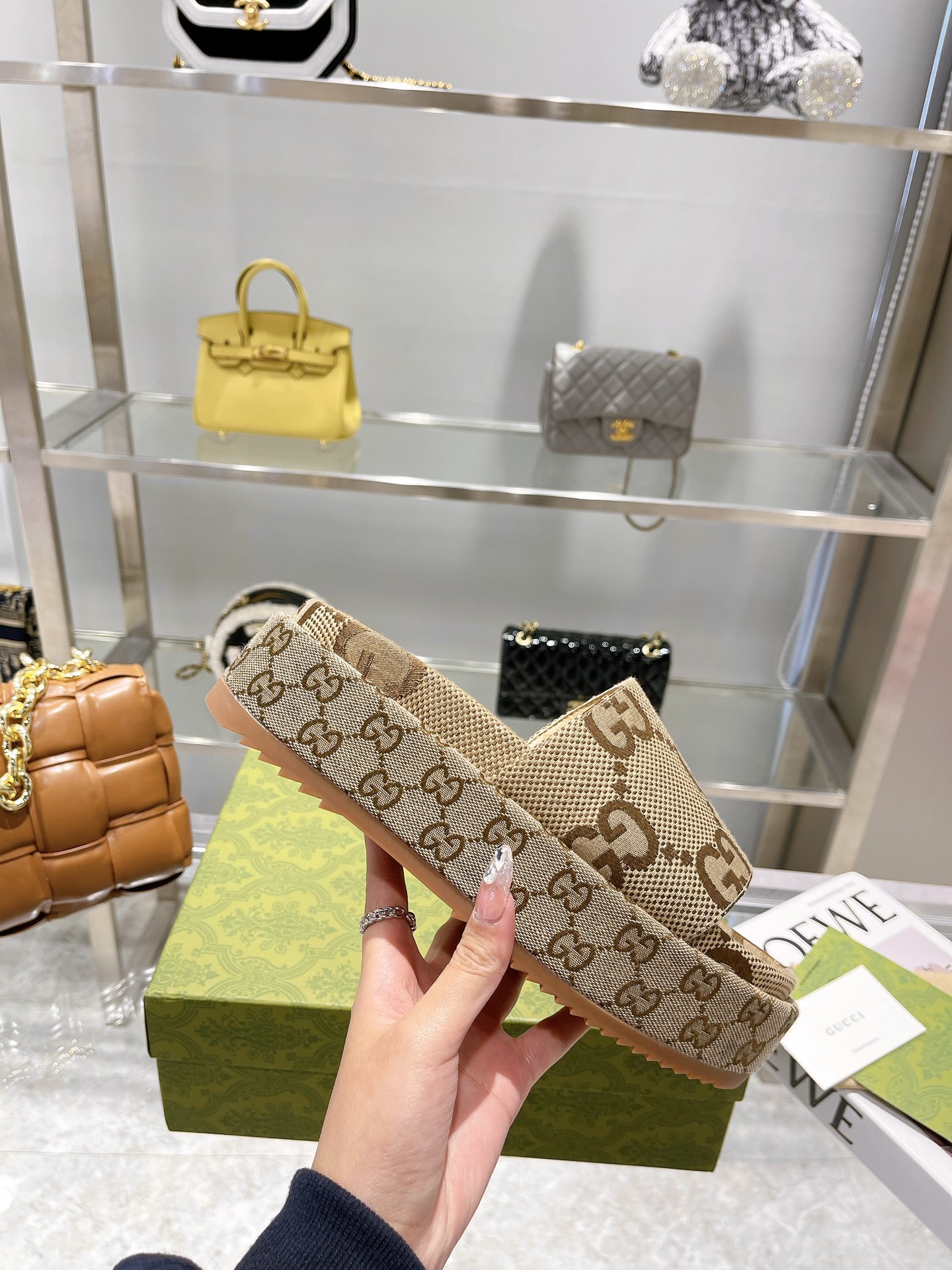 GUCCI GG Thick Soled Slippers