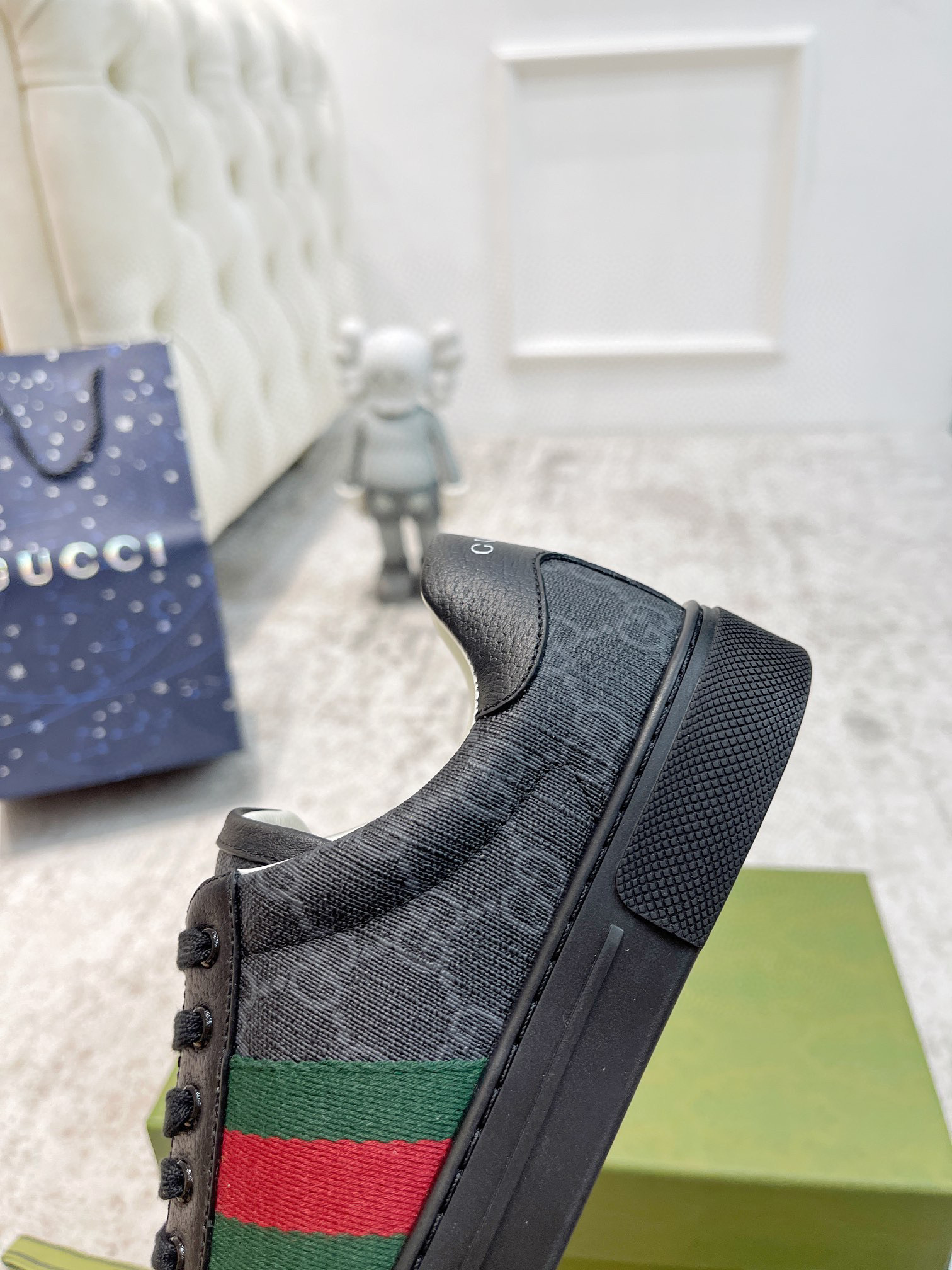 WOMEN'S GUCCI ACE SNEAKER WITH WEB