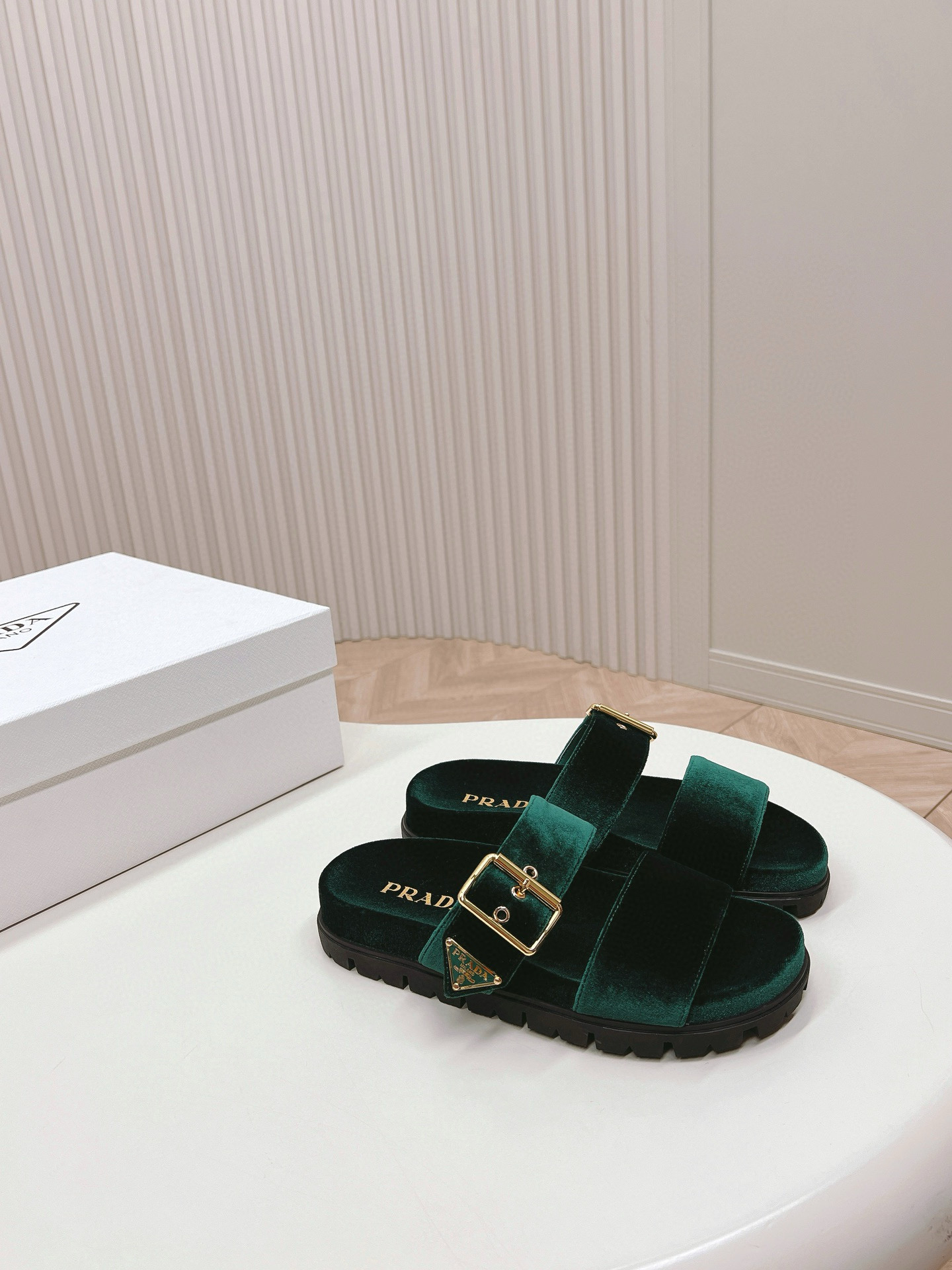 PRADA Silk Velvet Slippers